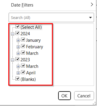 Use Manual Selection Technique to Ensure Filter Applies to All Rows
