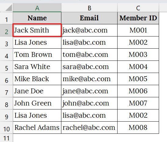 Automate Data Cleaning by Removing Duplicates in Excel