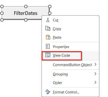 Creating a Custom Filter Button to Filter Dates by Month and Year in Excel