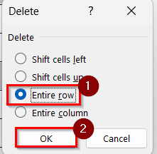 Remove Rows with Blank Cells from the Dataset