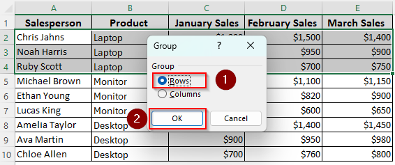 Create Groups and Assign Names Using the Name Box