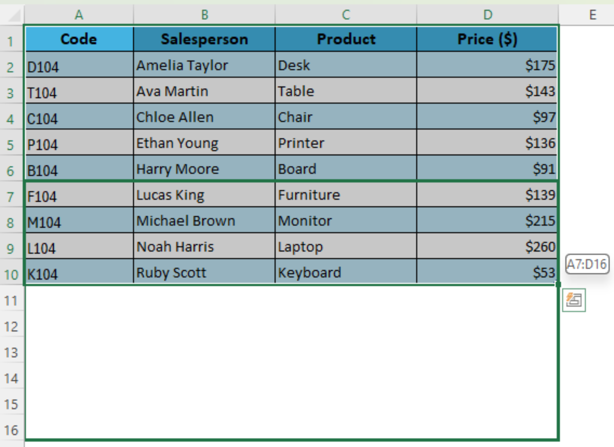 Excel guide: floating table solutions.