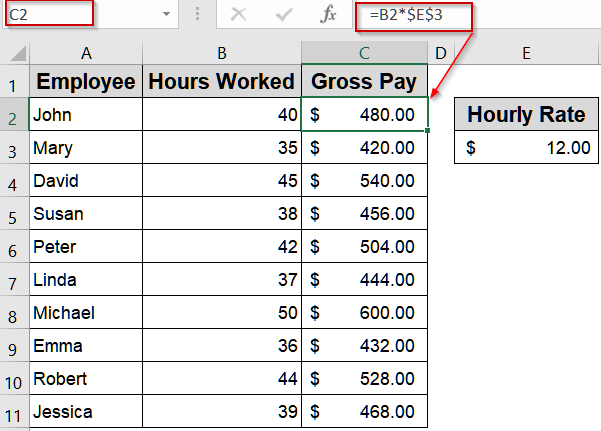 Making Calculations Using Absolute Cell Reference