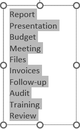 Add Bullet Points in the Text Box Using Context Menu