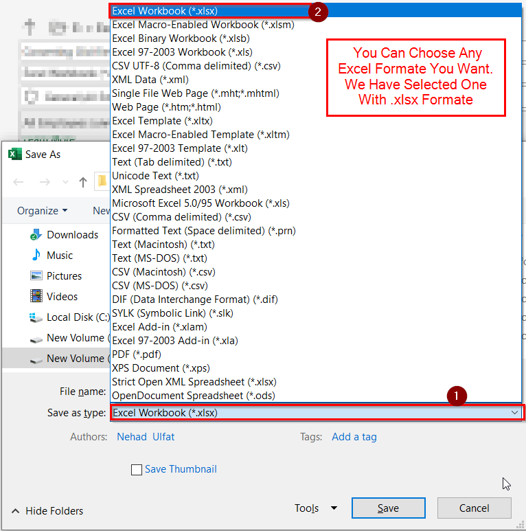 Using the Save As Feature to Convert Old Excel Files into Any Format