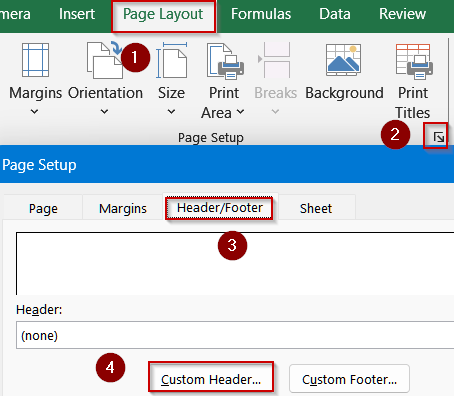 Using the Page Layout Tab to Apply Sequential Page Numbers Across Worksheets