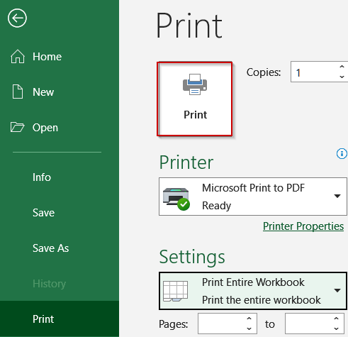 Utilize the Print Entire Workbook Option to Print All Sheets Simultaneously