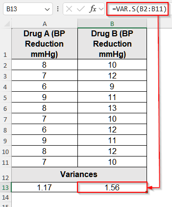 Use the T.TEST Function to Perform a Two-Sample T-Test in Excel