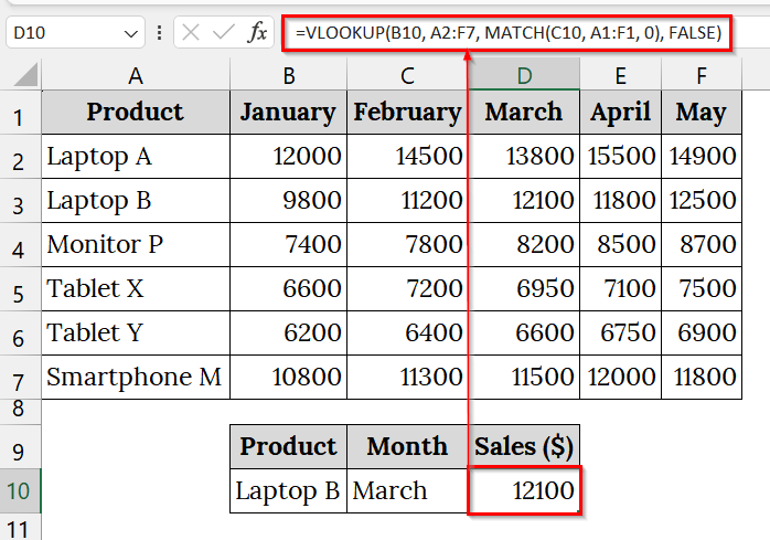 Using a Dynamic VLOOKUP with the MATCH Function