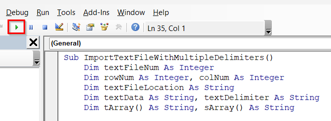 Read Text File Line by Line Using the File Selection Dialogue Box