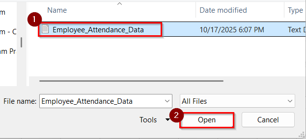 Read Text File Line by Line Using the File Selection Dialogue Box