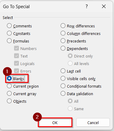 Unmerge Any Merged Cells in the Date Column