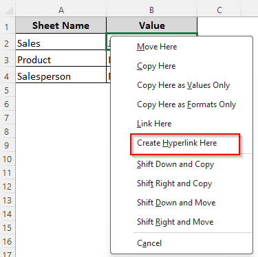 Create a Hyperlink Using the Drag and Drop Technique