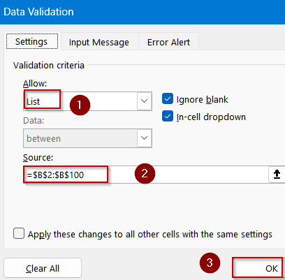 Create a Dynamic Drop-Down Using a Table Range
