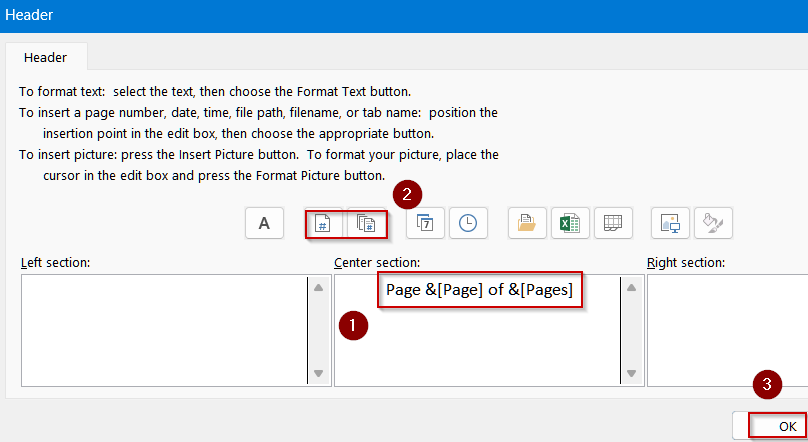 Using the Page Layout Tab to Apply Sequential Page Numbers Across Worksheets