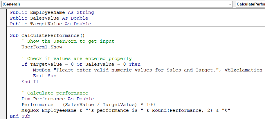 Use a Public Variable in a Standard Module to Pass Variable from UserForm to Module