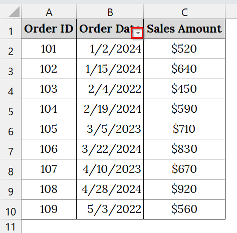 Enable Group Dates From the AutoFilter Menu
