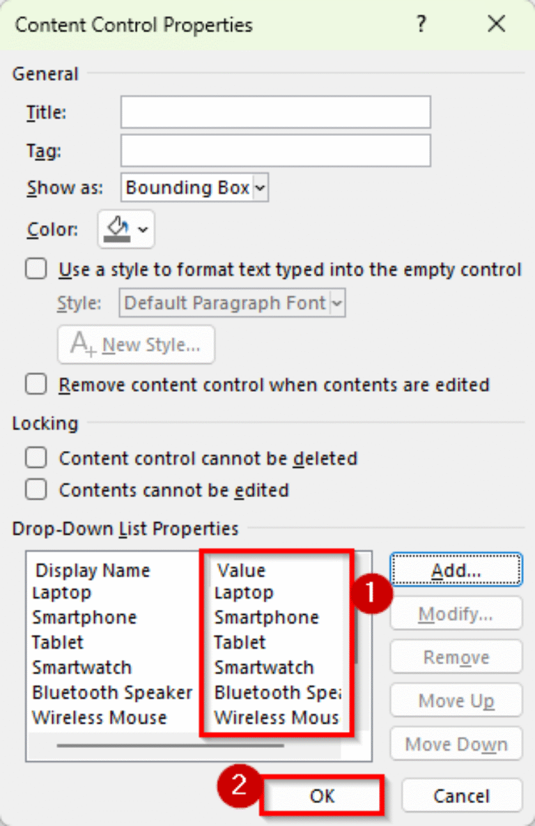 How to Add a Drop-Down List in Word from Excel - Excel Insider