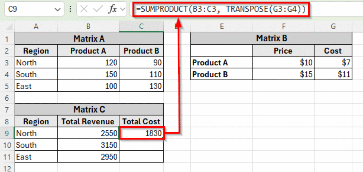 How to Do Matrix Multiplication in Excel (3 Suitable Ways) - Excel Insider