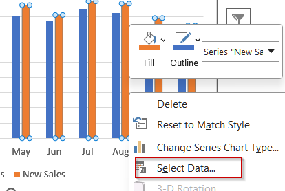 Display Percentage Change Using Error Bars
