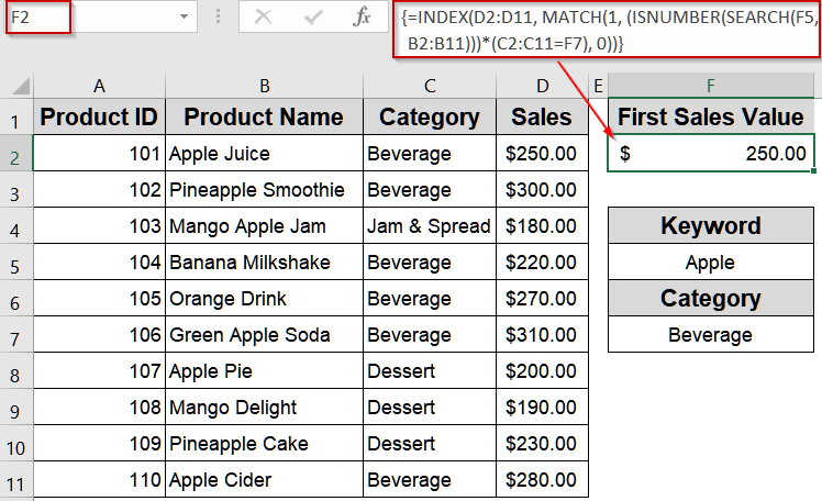Combine INDEX-MATCH for Partial Matches with Multiple Criteria
