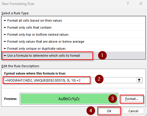 Grouping Similar Texts by Manually Assigning Numbers to Cell Colors