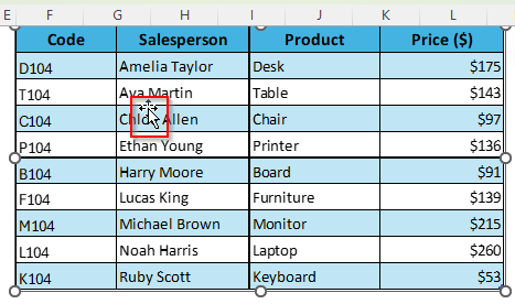 Turn an Excel Table into a Movable Picture