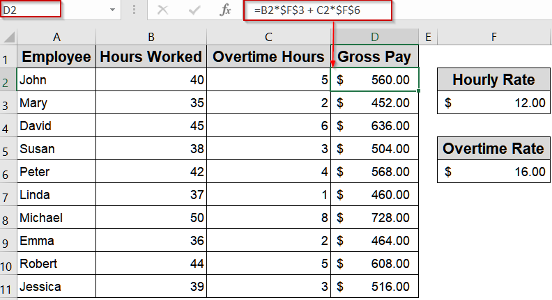 Locking Multiple Cells in a Formula with Absolute Reference