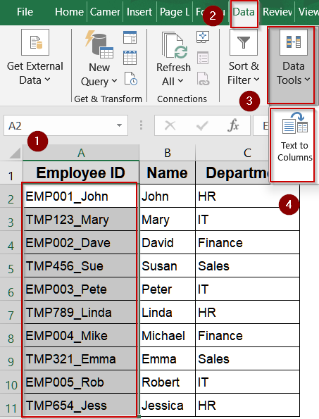 Use Text to Columns for Fixed-Width Extraction