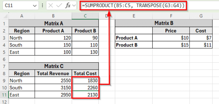 How to Do Matrix Multiplication in Excel (3 Suitable Ways) - Excel Insider