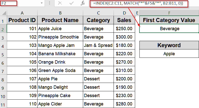 Use INDEX-MATCH to Return Corresponding Text Instead of Numbers