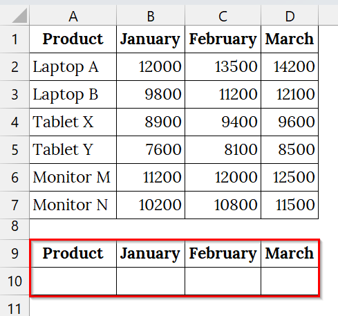 Applying the VLOOKUP with a Dynamic Column Reference