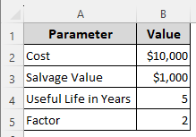 Demonstrating the VDB Function of Calculating Declining Depreciation