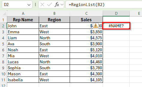 Using Name Manager to Delete Named Range in Excel