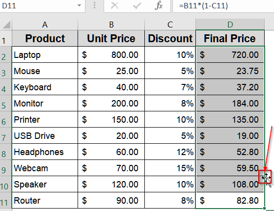 Dragging Values Using Mouse Action