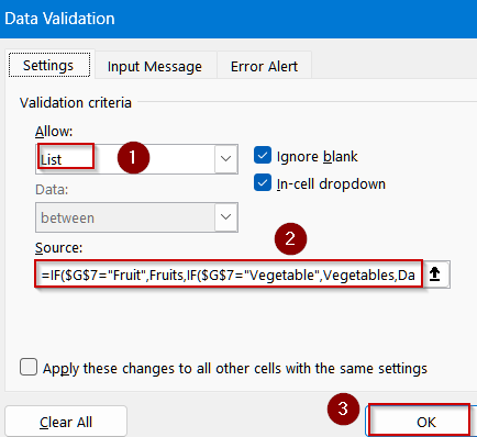 Using Named Ranges in Data Validation