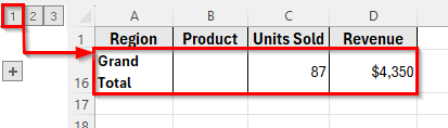 Using the Subtotal Feature to Group Rows and Add Subtotals in Excel