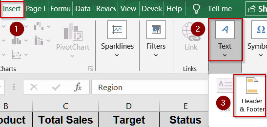 Using Header/Footer Options to Insert Sequential Page Numbers Across Worksheets