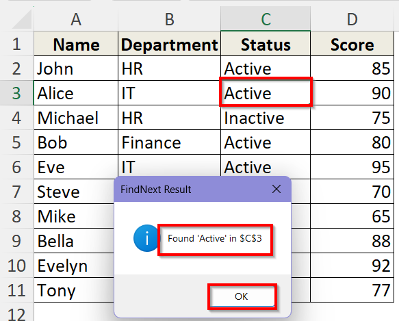 Find All Occurrences of a Word Using FindNext Method