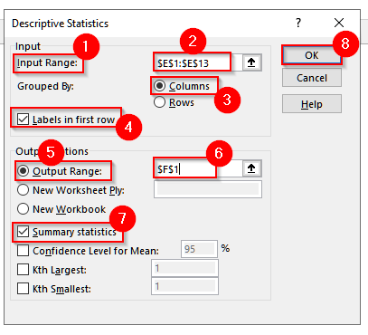 Use the Data Analysis ToolPak to Perform Descriptive Statistics in Excel