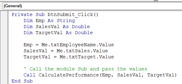 Expose UserForm Values via Public Properties to Pass Value to Module