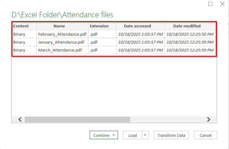 Using the Power Query Tool to Extract Data from Multiple PDF Files into Excel