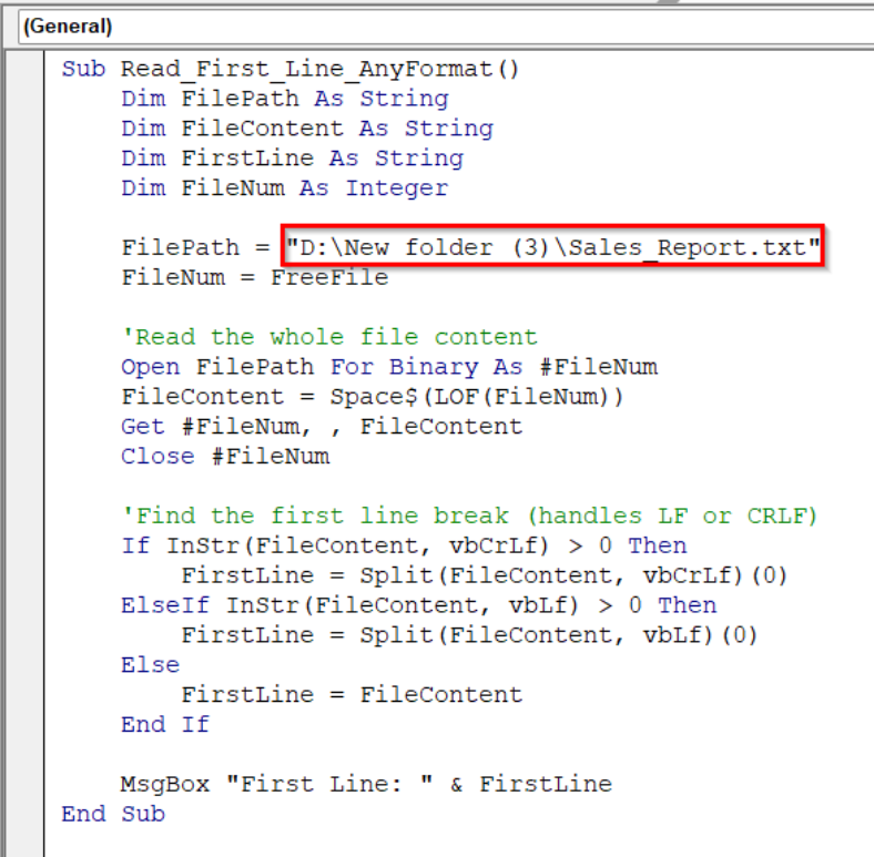 Line Show File How to Read a Text File Line by Line in Excel VBA (4 Methods) - Excel ...
