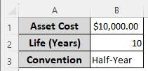 Calculating ADS Depreciation using the SLN Function in Excel