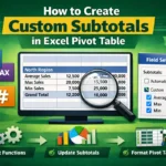 featured image - custom subtotals in pivot table