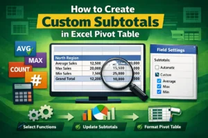 featured image - custom subtotals in pivot table