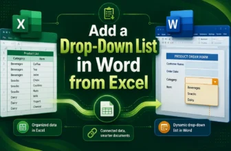 featured image - drop-down list in word from excel