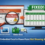 featured image - embedded excel in powerpoint not showing all data