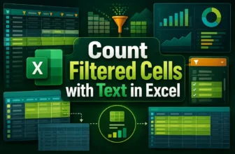 featured image - excel count filtered cells with text