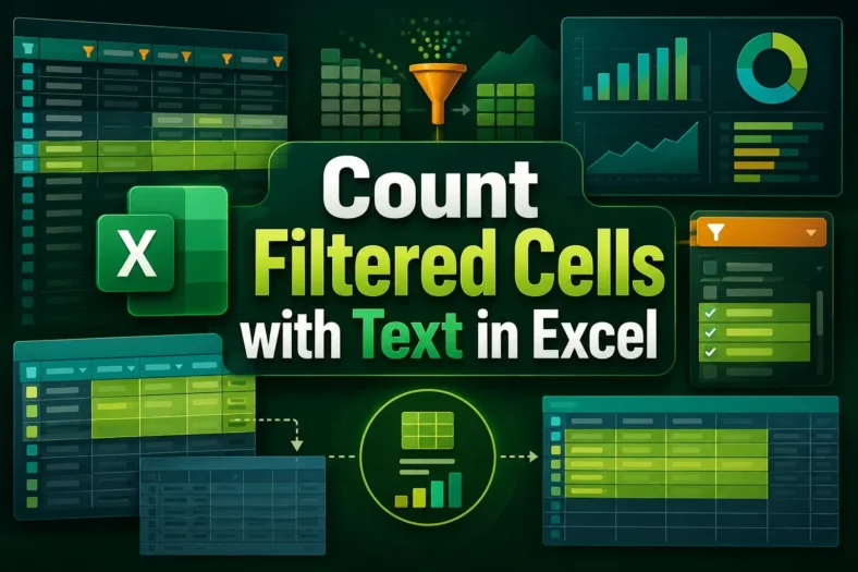 featured image - excel count filtered cells with text